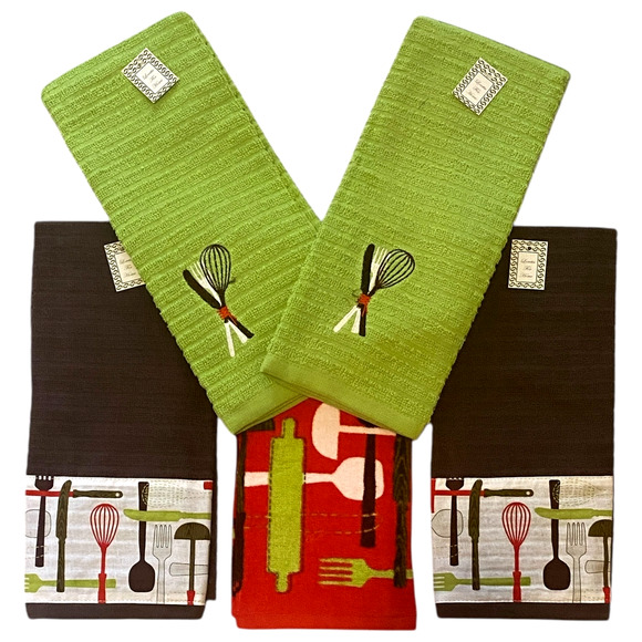 13 Pc Set Simply Southern Fixin 4 Placemats 4 Napkins 5 Absorbent Towels - Picture 3 of 10